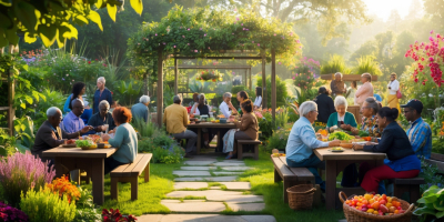 Cultivating Culinary Bonds: Navigating Daily Interactions in a Living Garden Sanctuary Logo