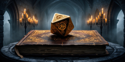 Dice and Destiny: Embracing Fate in a Gothic Labyrinth Logo
