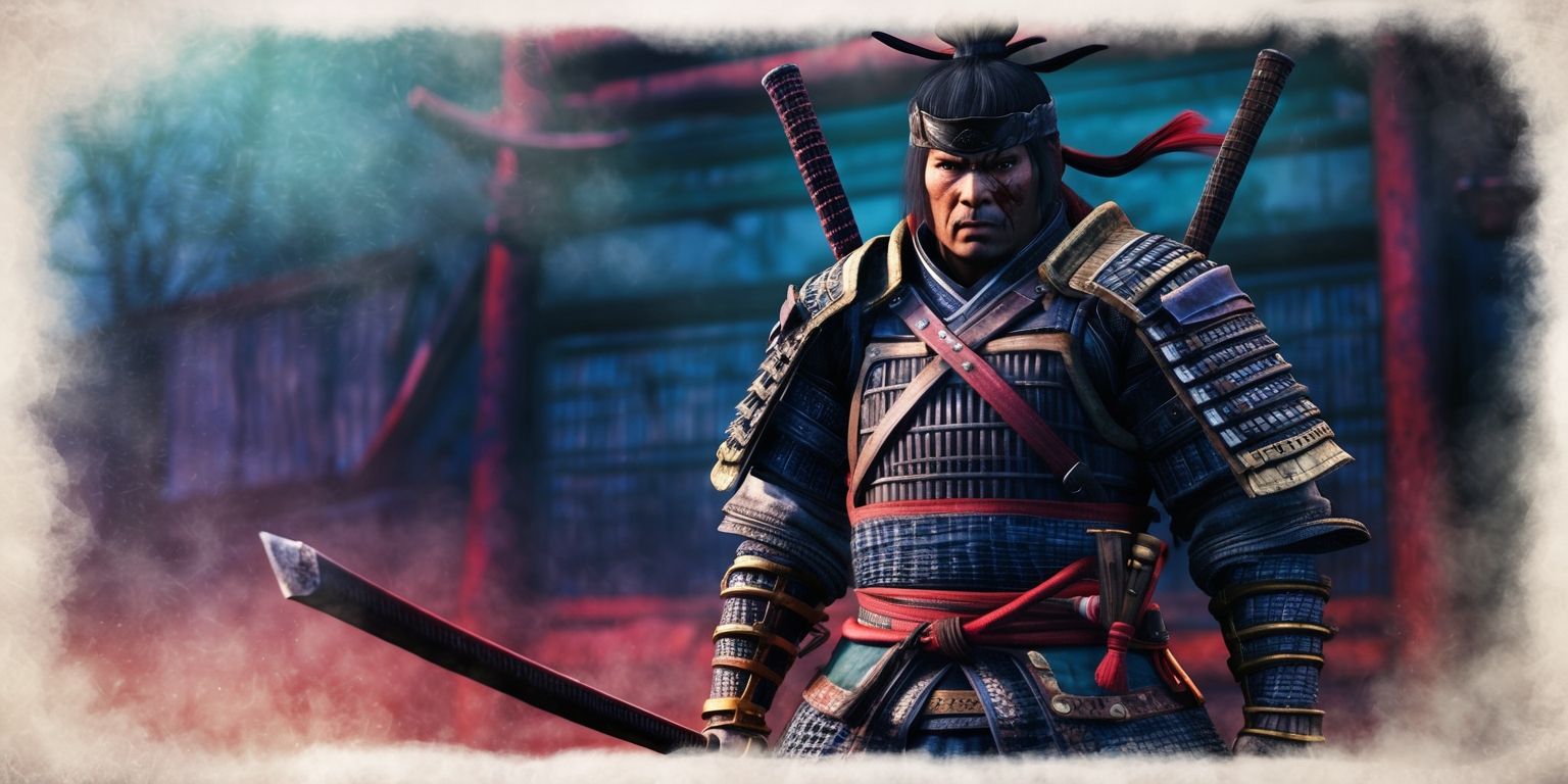 A dark fantasy action-adventure scene from Nioh 3, set in feudal Japan with a blend of horror and supernatural elements, featuring a samurai warrior with traditional Japanese armor and weapons, standing in front of a eerie and mystical backdrop with vibrant colors and intricate details, the character's facial features are determined and strong, with a focus on the game's intense and dramatic atmosphere, the scene is framed by a subtle gradient of mist and fog, with subtle lighting effects that accentuate the textures and colors of the environment and the character's gear, the overall style is a mix of realistic and stylized elements, with a focus on showcasing the game's unique blend of Japanese history and dark fantasy.